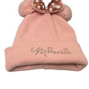 Disney Pink Minnie Mouse Hat with Sequin Bow